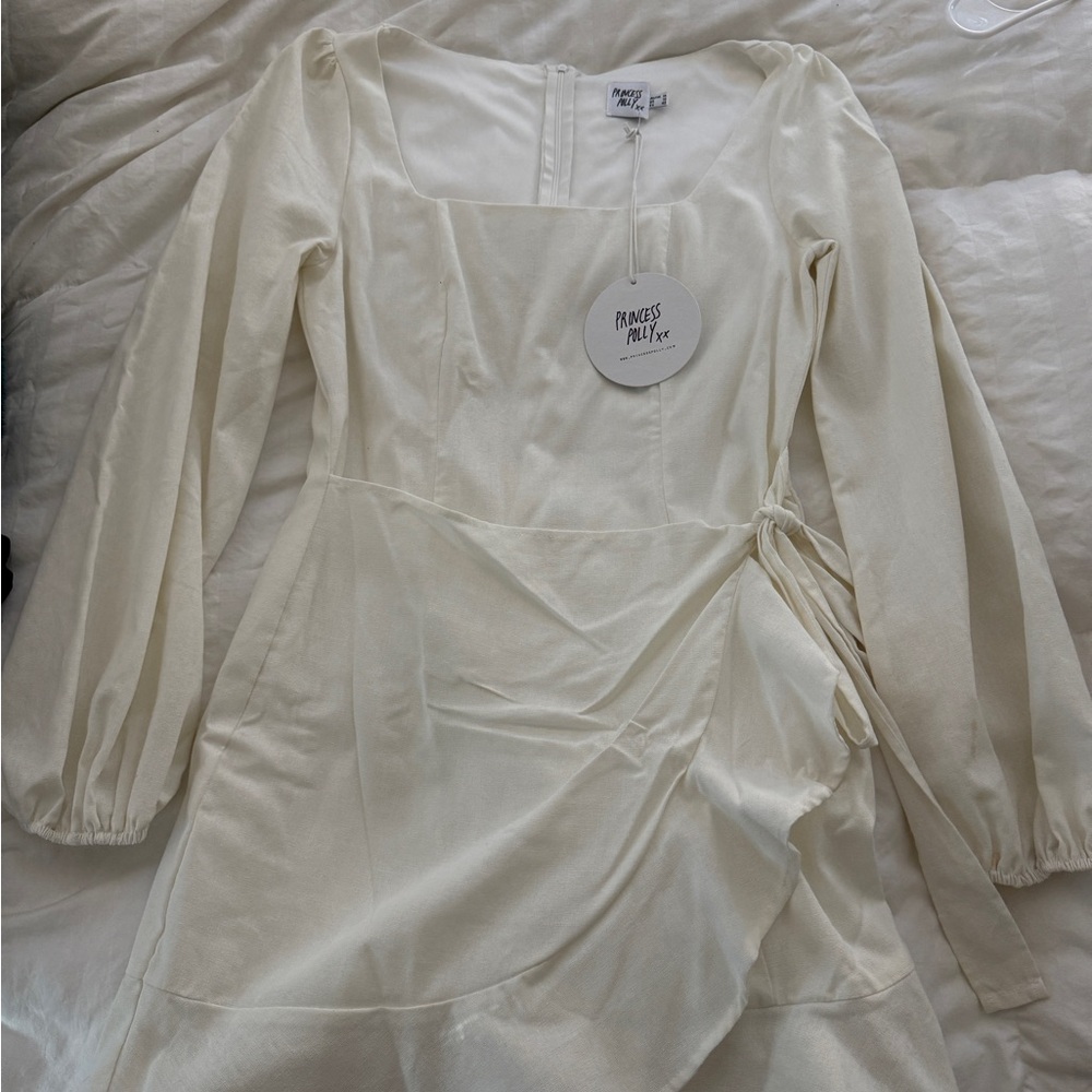 Princess Polly Ivory Long Sleeve Dress
